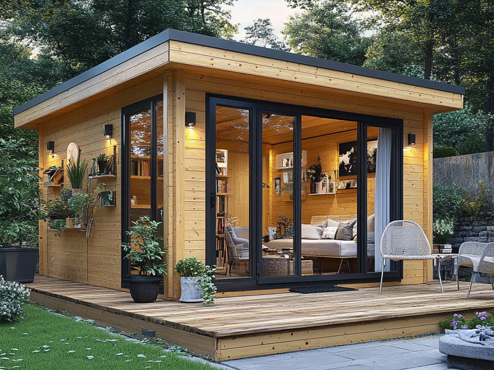 Garden house wood 20m2 - with individual plan and design