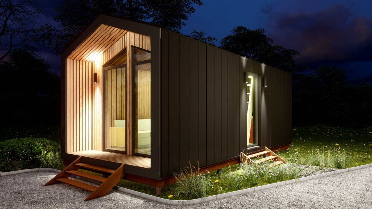 Tiny House - Modular House - Mini House - Container House, Prefabricated House - 28 m² - Energy Efficient - SIP Model Tiny House - Modular House - Mini House - Container House, Prefabricated House - 28 m² - Energy Efficient - SIP Model
