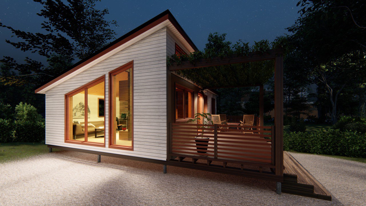 Tiny House - Modular House - Mini House - Container House, Prefabricated House - 50 m² - Energy Efficient - SIP Model